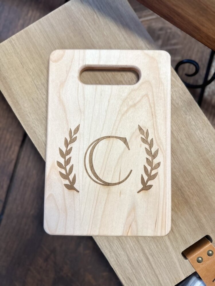 Small Initial Maple Cutting Board