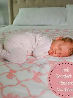 Pink Bows Baby Blanket