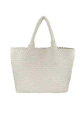Woven Neoprene 2 in 1 Tote - White