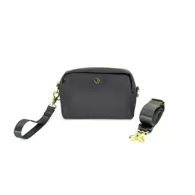 Nylon Crossbody/Wristlet - Black