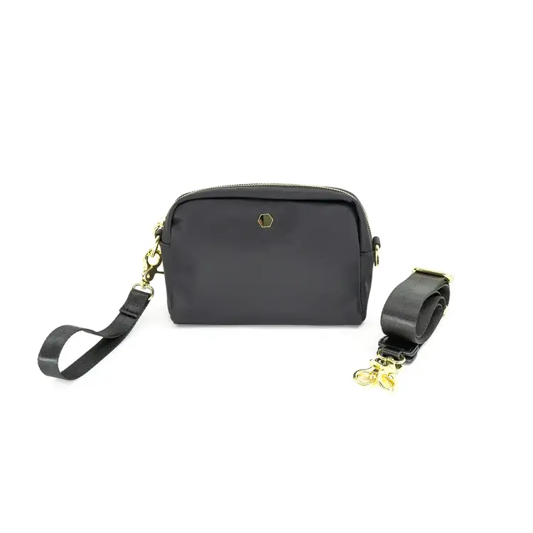 Nylon Crossbody/Wristlet - Black