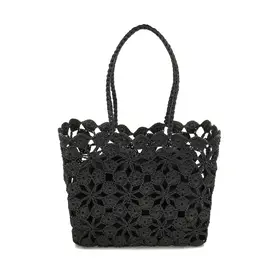 Black Crochet Tote