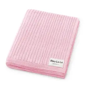 Bubblegum Pink Ribbed Baby Blanket