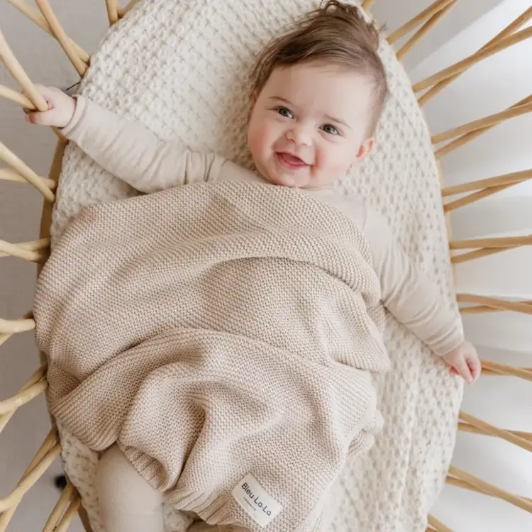 Oatmeal Organic Cotton Baby Blanket