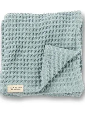 Fog Blue Waffle Baby Blanket