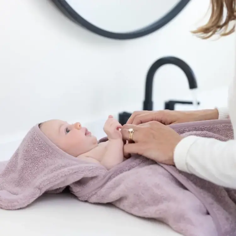 Orchid Bear Ear Hooded Towel + Wash Mitt