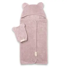 Orchid Bear Ear Hooded Towel + Wash Mitt