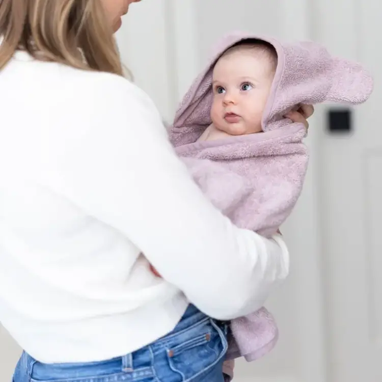 Orchid Bear Ear Hooded Towel + Wash Mitt