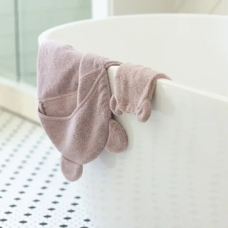 Orchid Bear Ear Hooded Towel + Wash Mitt