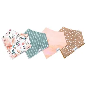 Copper Pearl Floral Bandana Bibs