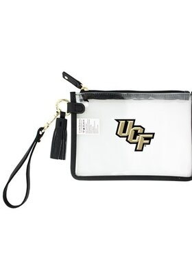 Black UCF Clear Wristlet