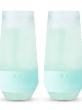 Host Set of 2 Seafoam Champagne Cooling Cups