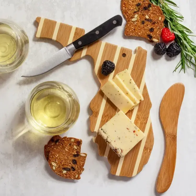 Bamboo Florida Shaped Board & Spreader