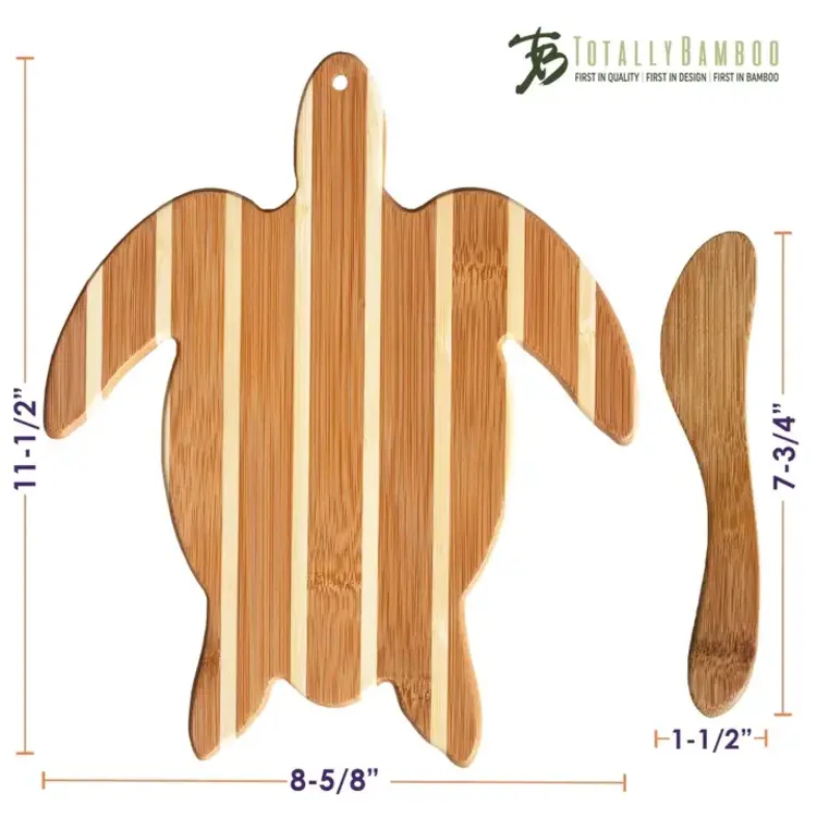 Bamboo Sea Turtle Shaped Board & Spreader