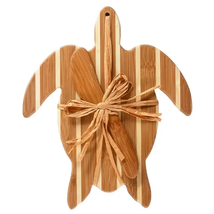 Bamboo Sea Turtle Shaped Board & Spreader