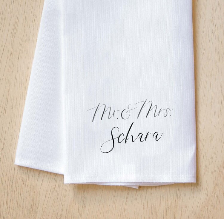 Couple Personalized Tea Towel