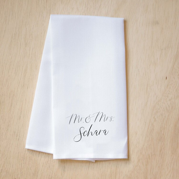 Couple Personalized Tea Towel