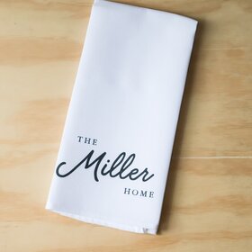 Last Name Home Personalized Tea Towel