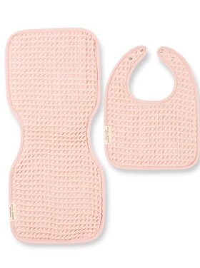 Blush Pink Reversible Bib & Burp Set