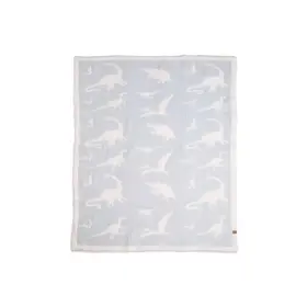 Blue Dinosaur Baby Blanket