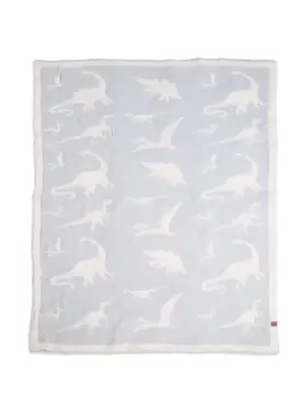 Blue Dinosaur Baby Blanket