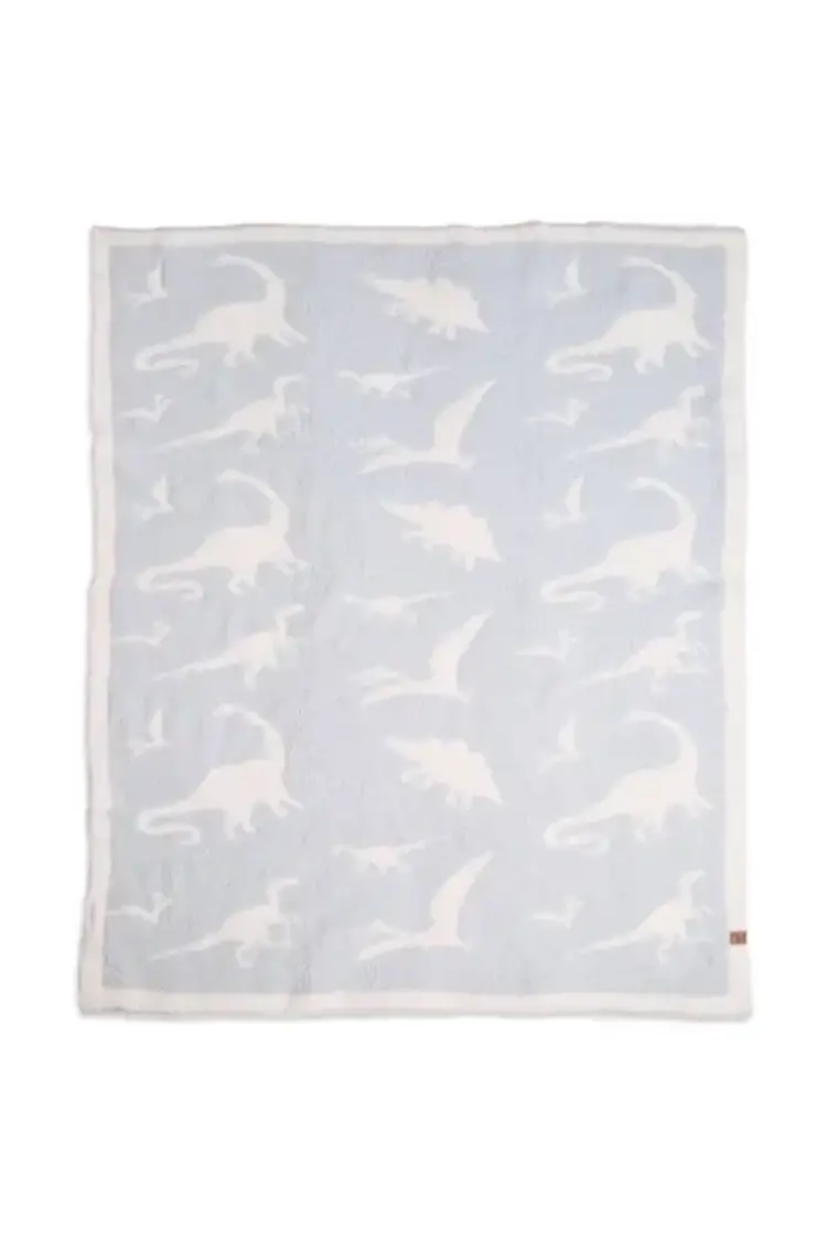 Blue Dinosaur Baby Blanket