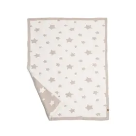 Taupe Star Baby Blanket