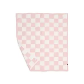Pink Checkered Luxe Throw Blanket