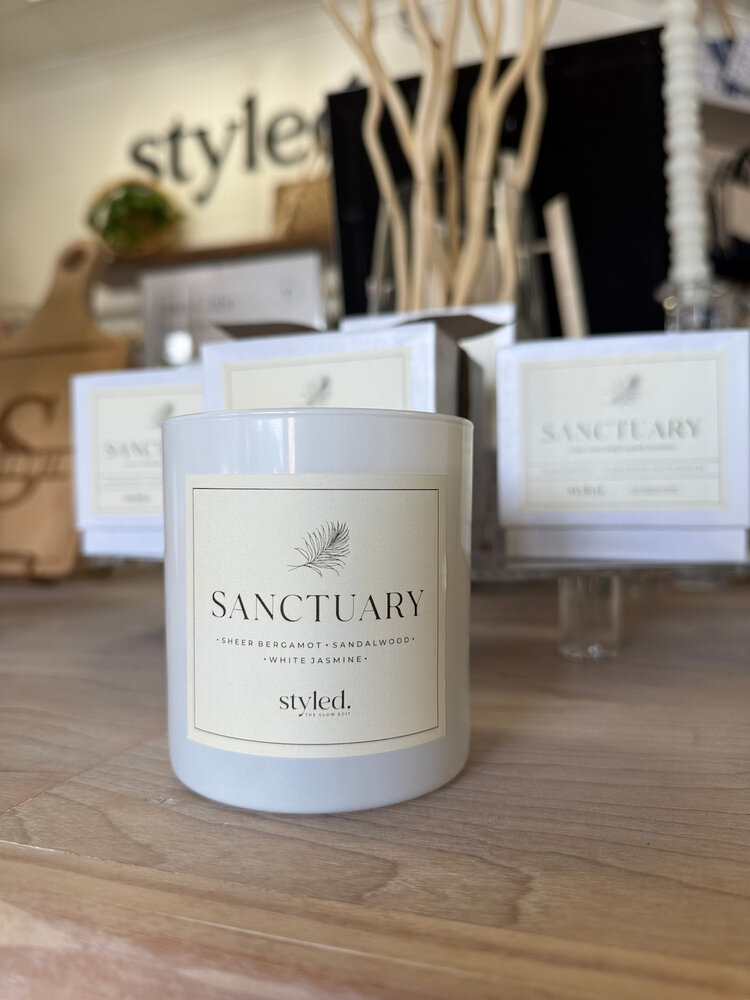 The Glow Edit by Styled Jupiter Sanctuary 11 oz Boxed Candle