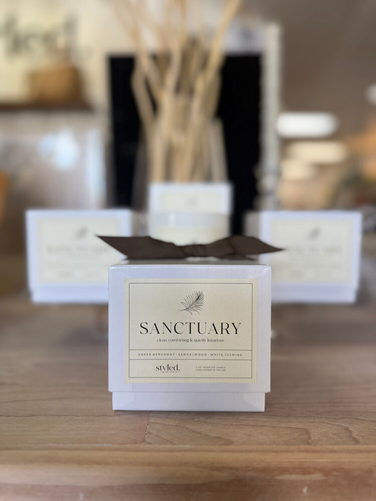 The Glow Edit by Styled Jupiter Sanctuary 11 oz Boxed Candle