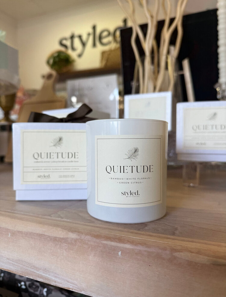 The Glow Edit by Styled Jupiter Quietude 11 oz Boxed Candle