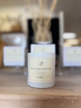 The Glow Edit by Styled Jupiter Ocean Flower 11 oz Boxed Candle