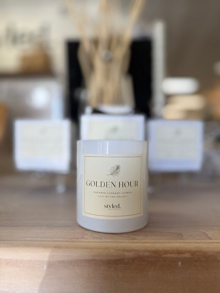 The Glow Edit by Styled Jupiter Golden Hour 11 oz Boxed Candle