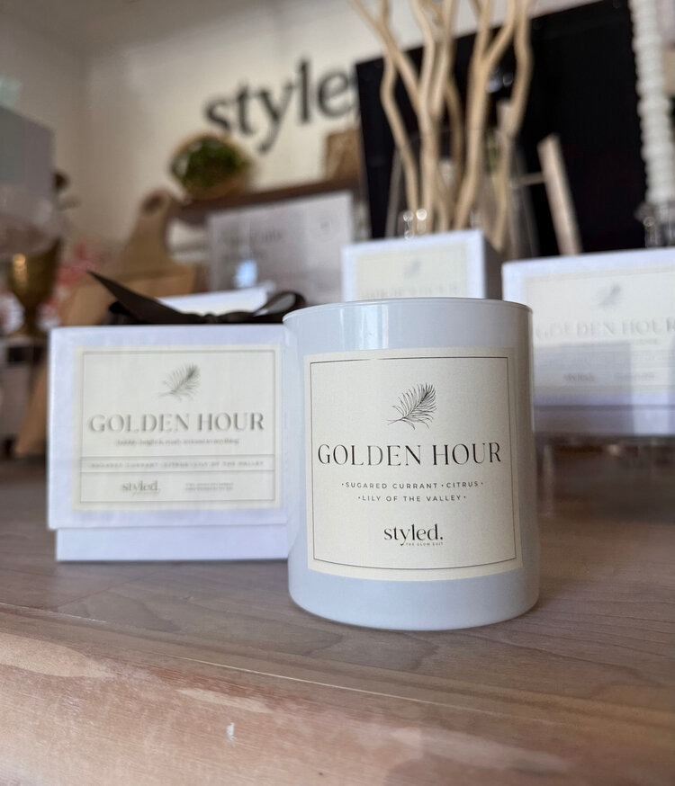 The Glow Edit by Styled Jupiter Golden Hour 11 oz Boxed Candle