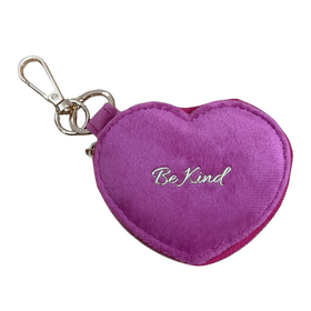 Pink Heart Travel Jewelry Case Keychain