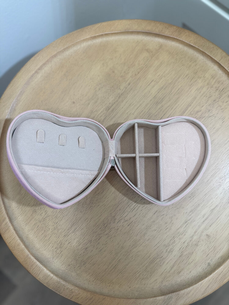 Pink Heart Jewelry Box