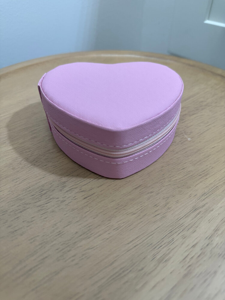 Pink Heart Jewelry Box