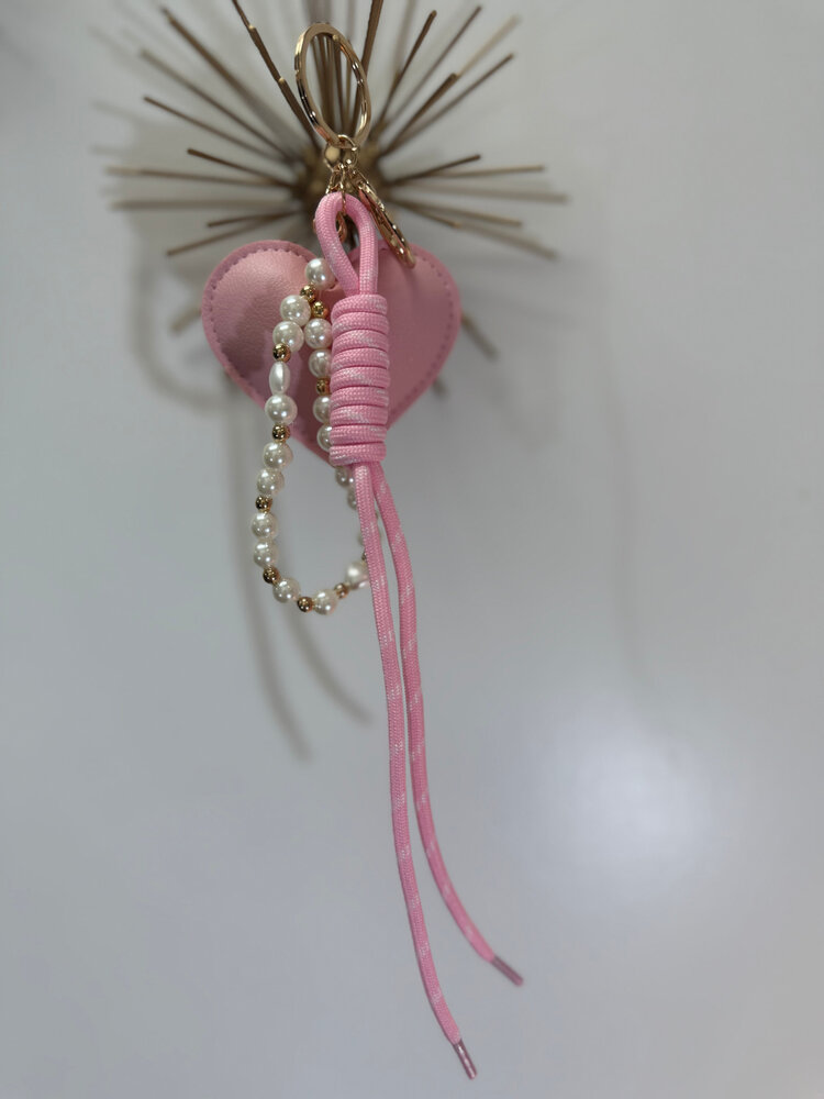 Heart Pearl Tassel Keychain / Bag Charm