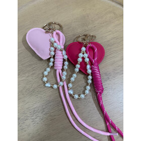 Heart Pearl Tassel Keychain / Bag Charm