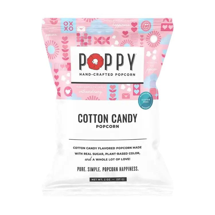 Poppy Handcrafted Popcorn Poppy Popcorn - Cotton Candy Snack Bag