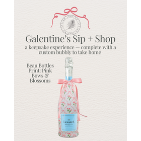 Styled Jupiter Beau Bottles -  Prosecco Pink Bows & Blossoms