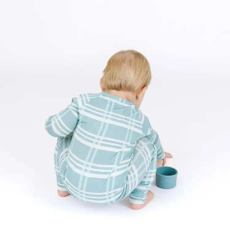 Emerson & Friends Blue Plaid Bamboo Pajamas