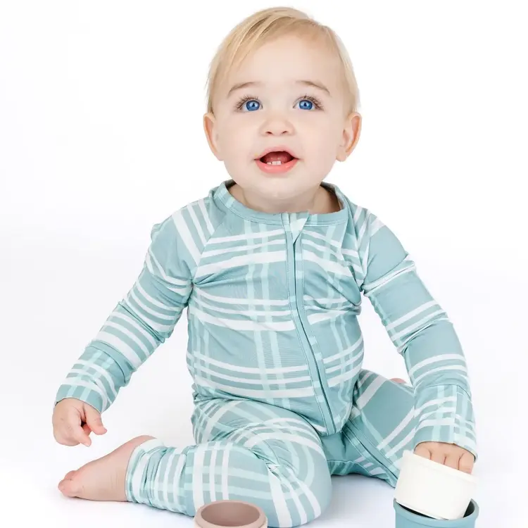 Emerson & Friends Blue Plaid Bamboo Pajamas