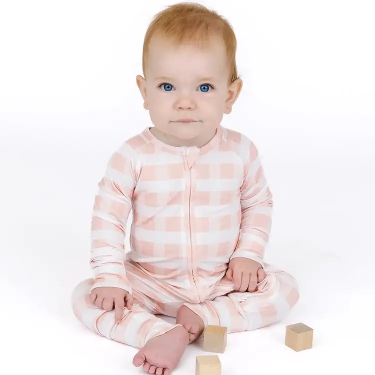 Emerson & Friends Pink Gingham Bamboo Pajamas