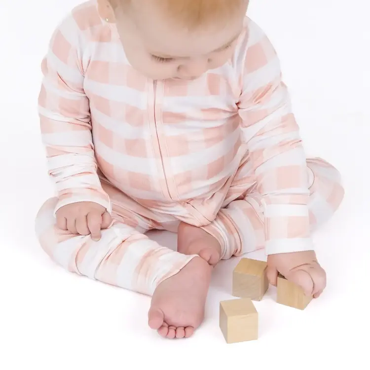 Emerson & Friends Pink Gingham Bamboo Pajamas