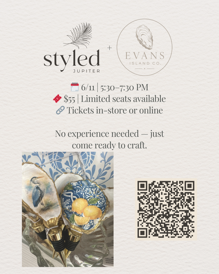 Styled Jupiter Amelia Island Bottle Stopper Decoupage Class Ticket