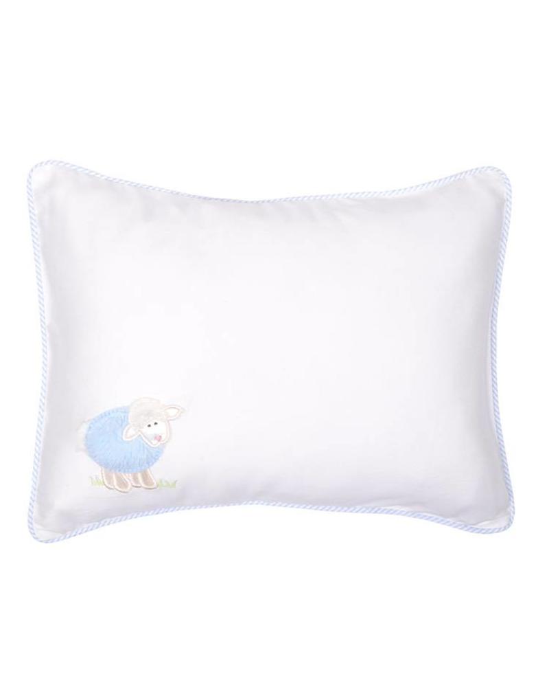 Personalized Blue Baby Lamb Pillow Initial Styles Jupiter