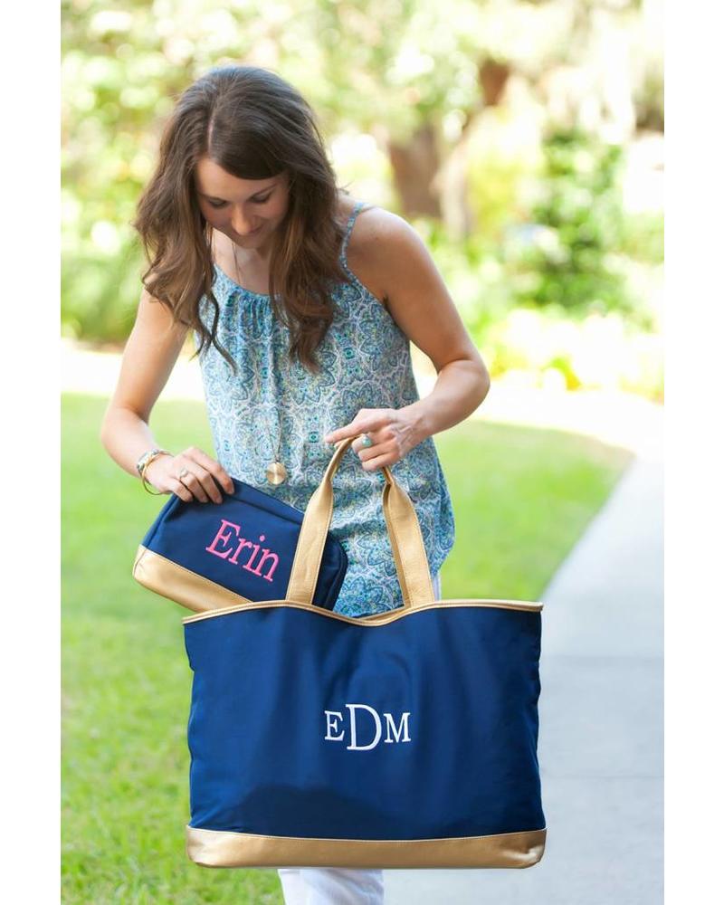 Details about   Cabana Casual Shoulder Tote Bag Embroidered with Initials A to Z Letter