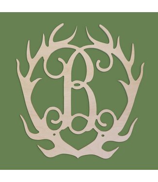 Wholesale Boutique Wood Antlers Monogram