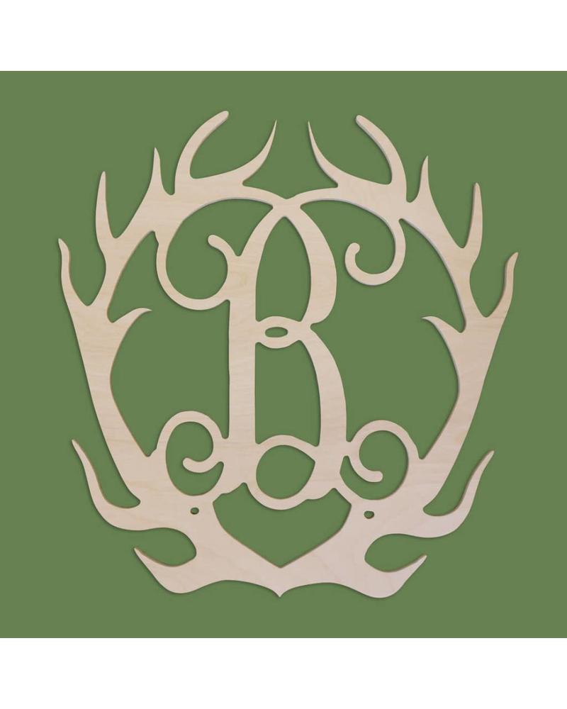 Wholesale Boutique Wood Antlers Monogram